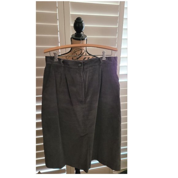 Grey Corduroy Skirt and Jacket Set - Picture 7 of 13